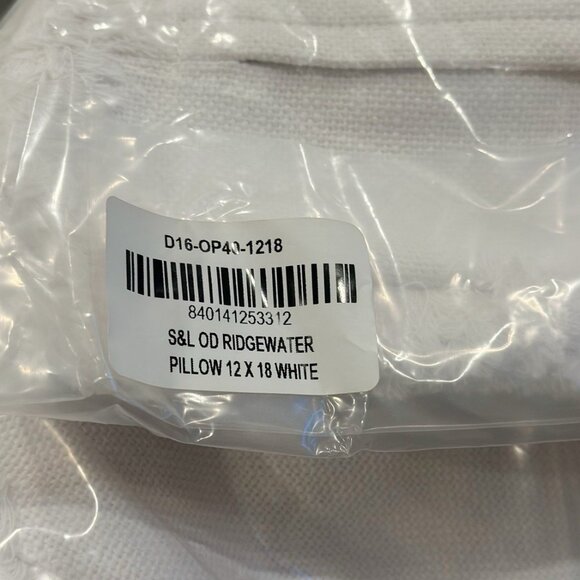 NEW Serena & Lily Perennials Ridgewater Outdoor Pillow Cover (12”x18”)-White - Picture 3 of 3